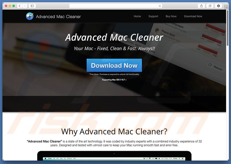 advanced mac cleaner é virus